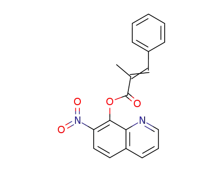 Molecular Structure of 29007-28-1 (2-Benzylidenepropanoic acid 7-nitro-8-quinolyl ester)
