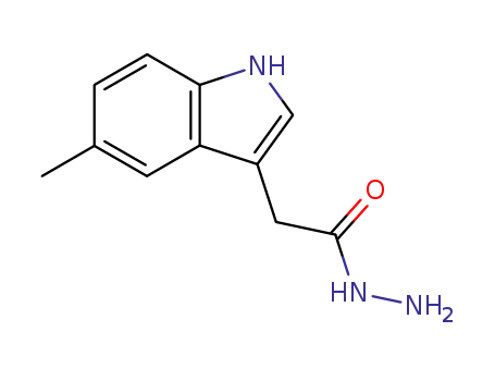 Molecular Structure of 21909-52-4 ((5-METHYL-1H-INDOL-3-YL)-ACETIC ACID HYDRAZIDE)