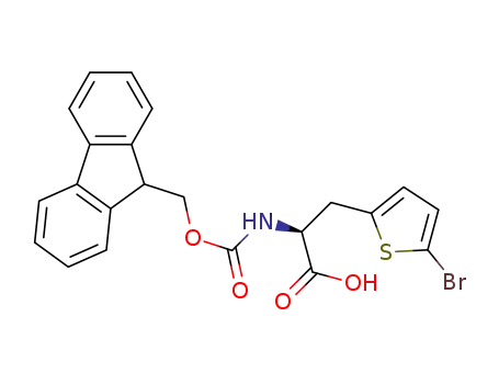 Molecular Structure of 220497-50-7 (FMOC-L-2-(5-BROMOTHIENYL)ALANINE)