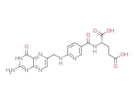 Molecular Structure of 29769-53-7 (N-[(6-{[(2-amino-4-oxo-1,4-dihydropteridin-6-yl)methyl]amino}pyridin-3-yl)carbonyl]glutamic acid)