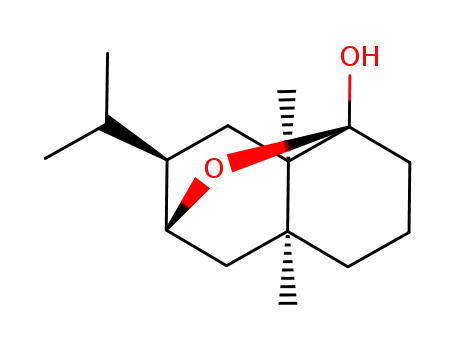 Molecular Structure of 2212-90-0 ((1S,4aS,6S,7S,8aS)-4a,8a-dimethyl-7-(1-methylethyl)octahydro-1,6-epoxynaphthalen-1(2H)-ol)