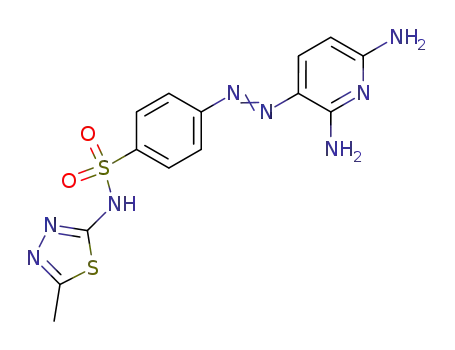 Molecular Structure of 29817-74-1 (4-[(E)-(2,6-diaminopyridin-3-yl)diazenyl]-N-(5-methyl-1,3,4-thiadiazol-2-yl)benzenesulfonamide)