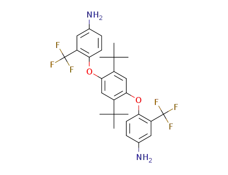 Molecular Structure of 707340-73-6 (4,4'-[[2,5-Bis(tert-butyl)-1,4-phenylene]bis(oxy)]bis[3-(trifluoromethyl)benzenamine)