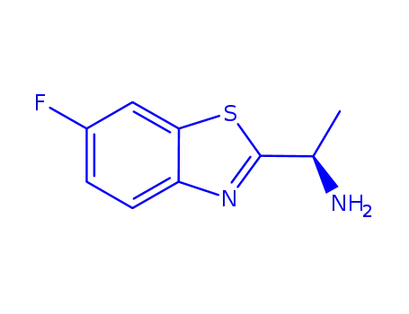 Molecular Structure of 221654-69-9 (2-Benzothiazolemethanamine,6-fluoro-alpha-methyl-,(alphaS)-(9CI))
