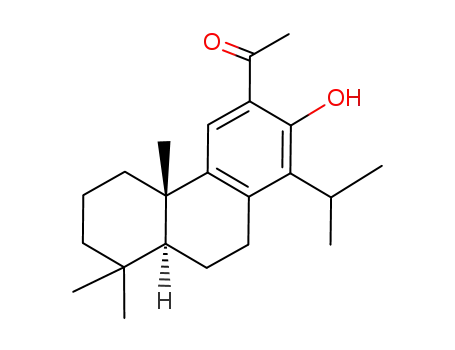 Molecular Structure of 129456-85-5 (Ethanone, 1-(4bS,8aS)-4b,5,6,7,8,8a,9,10-octahydro-2-hydroxy-4b,8,8-trimethyl-1-(1-methylethyl)-3-phenanthrenyl-)