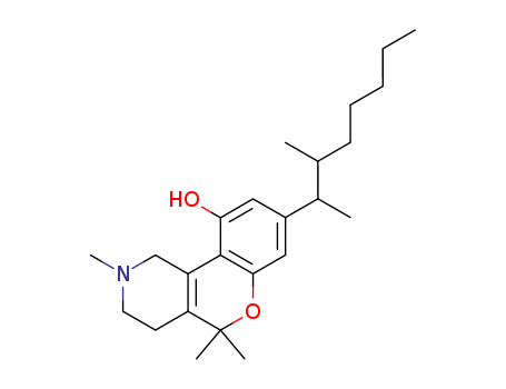 2,5,5-Trimethyl-8-(3-methyl-2-octanyl)-1,3,4,5-tetrahydro-2H-chromeno[4,3-c]pyridin-10-ol(22168-73-6)
