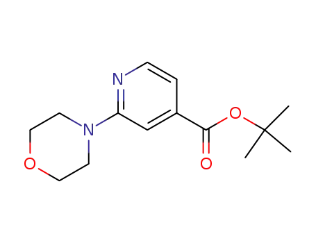 Molecular Structure of 295349-63-2 (2-(4-MORPHOLINYL)-PYRIDINE-4-CARBOXYLIC ACID TERT-BUTYL ESTER)
