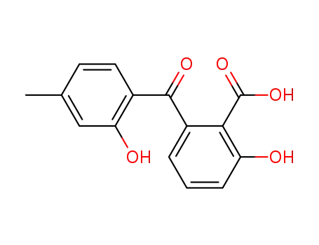 2-hydroxy-6-(2-hydroxy-4-methyl-benzoyl)-benzoic acid