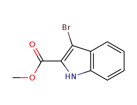 Molecular Structure of 220664-31-3 (METHYL 3-BROMO-1H-INDOLE-2-CARBOXYLATE)