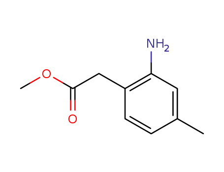 Molecular Structure of 29640-92-4 (Benzeneacetic acid, 2-amino-4-methyl-, methyl ester)