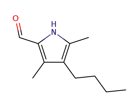 Molecular Structure of 220845-12-5 (1H-Pyrrole-2-carboxaldehyde,4-butyl-3,5-dimethyl-(9CI))