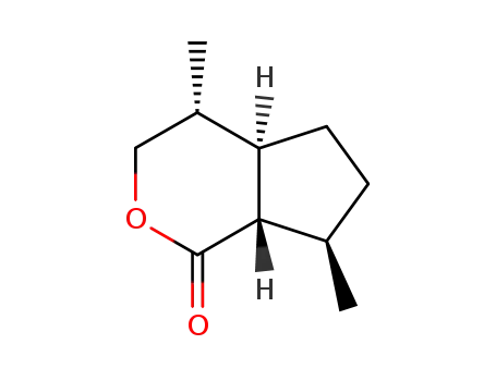 Molecular Structure of 24190-27-0 ((4R,4aR,7R,7aS)-4,7-Dimethyl-hexahydro-cyclopenta[c]pyran-1-one)