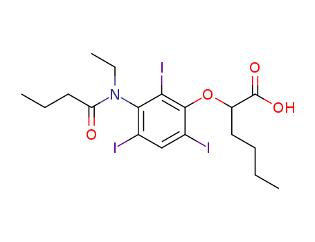 Hexanoic acid,2-[3-[ethyl(1-oxobutyl)amino]-2,4,6-triiodophenoxy]-