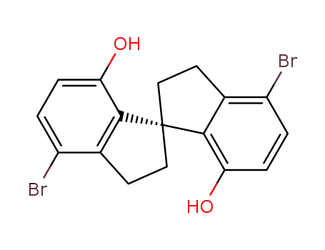 Molecular Structure of 636601-27-9 (4,4'-Dibromo-1,1'-spirobiindane-7,7'-diol)