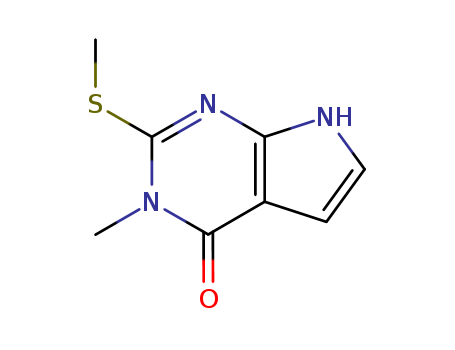 4H-Pyrrolo[2,3-d]pyrimidin-4-one,3,7-dihydro-3-methyl-2-(methylthio)- cas  29877-79-0