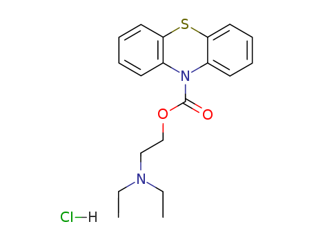 2-(diethylamino)ethyl 10H-phenothiazine-10-carboxylate hydrochloride (1:1)
