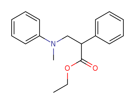 22286-88-0,ethyl 3-[methyl(phenyl)amino]-2-phenylpropanoate,Hydratropicacid, b-(N-methylanilino)-, ethyl ester(8CI); NSC 106066