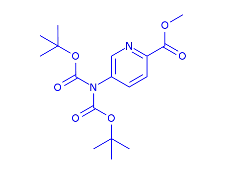 Molecular Structure of 2243961-42-2 (methyl 5-(N,N-di-tert-butyloxycarbonyl)amino-2-pyridinecarboxylate)