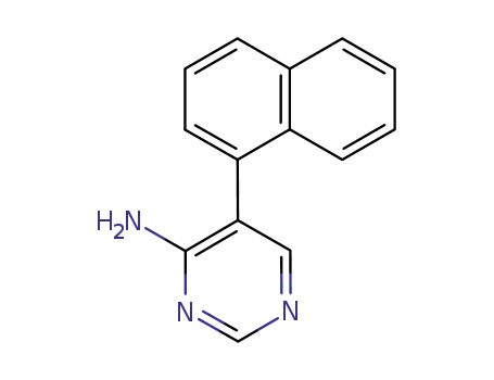 Molecular Structure of 22433-62-1 (5-(naphthalen-1-yl)pyrimidin-4-amine)