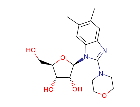 Benzimidazole,5,6-dimethyl-2-morpholino-1-b-D-ribofuranosyl- (8CI)