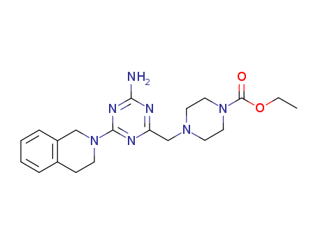 30146-68-0,ethyl 4-{[4-amino-6-(3,4-dihydroisoquinolin-2(1H)-yl)-1,3,5-triazin-2-yl]methyl}piperazine-1-carboxylate,1-Piperazinecarboxylicacid, 4-[[4-amino-6-(3,4-dihydro-2(1H)-isoquinolyl)-s-triazin-2-yl]methyl]-,ethyl ester (8CI)