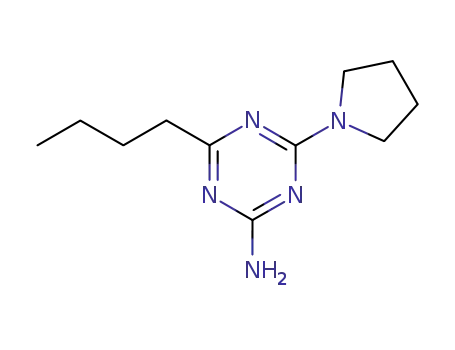 Molecular Structure of 30084-05-0 (4-Butyl-6-(1-pyrrolidinyl)-1,3,5-triazin-2-amine)