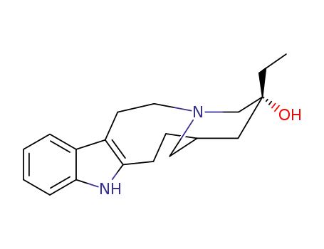 Molecular Structure of 29951-43-7 (2H-3,7-Methanoazacycloundecino[5,4-b]indol-5-ol,5-ethyl-1,4,5,6,7,8,9,10-octahydro-, (5R,7R)- (9CI))
