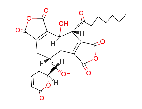 8-[(3,6-Dihydro-6-oxo-2H-pyran-2-yl)hydroxymethyl]-4-heptanoyl-3-hydroxy-1,5-cyclononadiene-1,2,5,6-tetracarboxylic 1,2:5,6-dianhydride