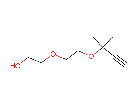 Molecular Structure of 29871-35-0 (2-{2-[(1,1-DIMETHYLPROP-2-YNYL)OXY]ETHOXY}ETHAN-1-OL)