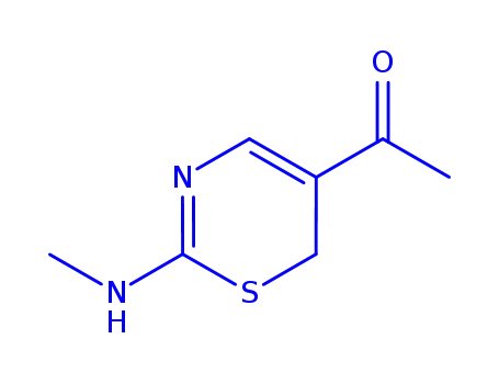 Molecular Structure of 299175-23-8 (Ethanone, 1-[2-(methylamino)-6H-1,3-thiazin-5-yl]- (9CI))