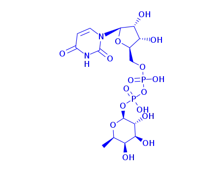 Molecular Structure of 30174-43-7 (uridine 5'-(beta-rhamnopyranosyl diphosphate))
