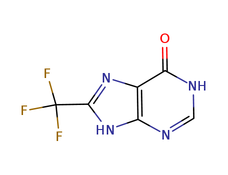 2268-13-5,8-(trifluoromethyl)-5,9-dihydro-6H-purin-6-one,Hypoxanthine,8-(trifluoromethyl)- (6CI,8CI); 8-Trifluoromethylhypoxanthine; NSC 330765