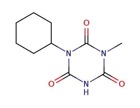 Molecular Structure of 30243-77-7 (1,3,5-Triazine-2,4,6(1H,3H,5H)-trione, 1-cyclohexyl-3-methyl-)