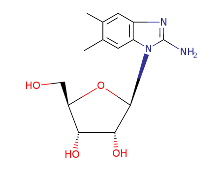 22423-22-9,5,6-dimethyl-1-pentofuranosyl-1H-benzimidazol-2-amine,NSC124152