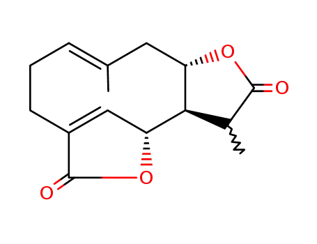 Molecular Structure of 27548-73-8 (6H-4,7-Methenofuro[3,2-c]oxacycloundecin-2,6(3H)-dione,3a,4,8,9,12,12a-hexahydro-3,11-dimethyl- (9CI))