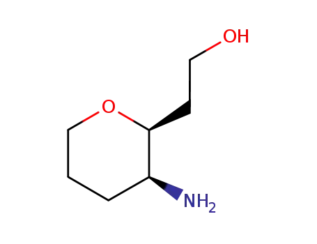 Molecular Structure of 299185-45-8 (2H-Pyran-2-ethanol,3-aminotetrahydro-,(2S,3S)-(9CI))