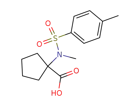 1-<Methyl-p-toluolsulfonyl-amino>-cyclopentan-carbonsaeure-(1)