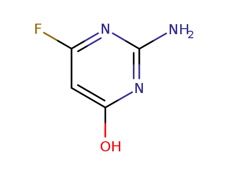Molecular Structure of 2253-05-6 (2-AMINO-4-HYDROXY-6-FLUOROPYRIMIDINE)