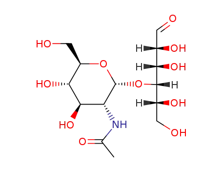 Molecular Structure of 92762-44-2 (N-acetylgalactosaminyl-(1-4)-glucose)