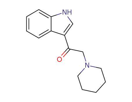 Molecular Structure of 30256-73-6 (1-(1H-indol-3-yl)-2-(piperidin-1-yl)ethanone)