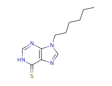 23126-85-4,9-hexyl-3,9-dihydro-6H-purine-6-thione,9H-Purine-6-thiol,9-hexyl- (7CI,8CI); NSC 407423