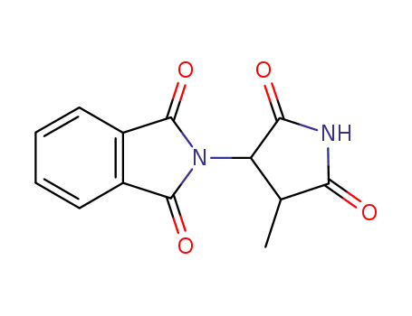 Molecular Structure of 303-08-2 (2-(4-methyl-2,5-dioxopyrrolidin-3-yl)-1H-isoindole-1,3(2H)-dione)