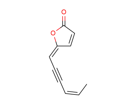 Molecular Structure of 24486-38-2 (5-(hex-4-en-2-yn-1-ylidene)furan-2(5H)-one)