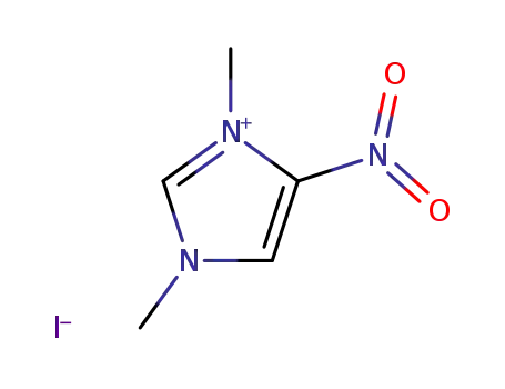 Molecular Structure of 3034-43-3 (Imidazolium, 1,3-dimethyl-4-nitro-, iodide)