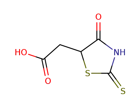 Molecular Structure of 701-23-5 ((2-mercapto-4-oxo-4,5-dihydro-1,3-thiazol-5-yl)acetic acid)