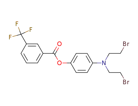 Molecular Structure of 22953-41-9 (4-[bis(2-bromoethyl)amino]phenyl 3-(trifluoromethyl)benzoate)