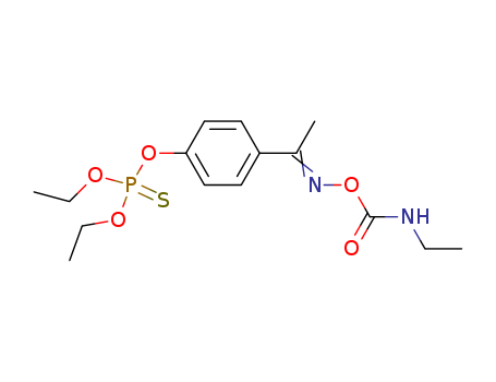 22942-50-3,O,O-diethyl O-(4-{(1Z)-N-[(ethylcarbamoyl)oxy]ethanimidoyl}phenyl) thiophosphate,Acetophenone,4'-hydroxy-, O-(ethylcarbamoyl)oxime, O-ester with O,O-diethyl phosphorothioate(8CI)