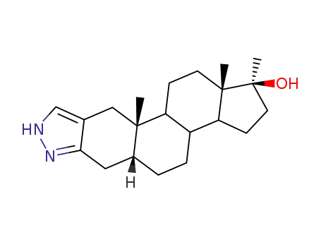 Molecular Structure of 302-96-5 (1H-Androstano3,2-cpyrazol-17-ol, 17-methyl-, (5.alpha.,17.beta.)-)