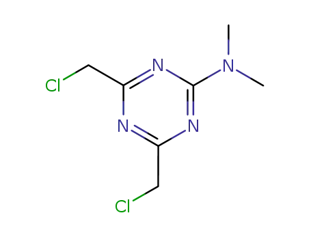 Molecular Structure of 30360-38-4 (4,6-bis(chloromethyl)-N,N-dimethyl-1,3,5-triazin-2-amine)