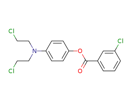 Molecular Structure of 22953-54-4 (p-[Bis(2-chloroethyl)amino]phenyl=m-chlorobenzoate)